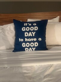Cute message on the bed when we first walked into our room.