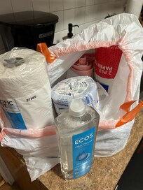 Bag was hanging on our door knob when we returned to the unit after dinner with my family. These items should have been in the unit upon our arrival.