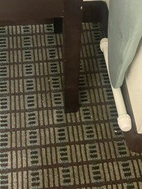 All over the carpets.