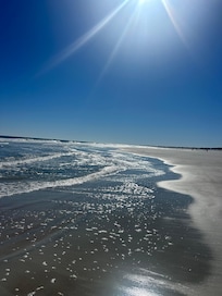 The beach in front of the condo