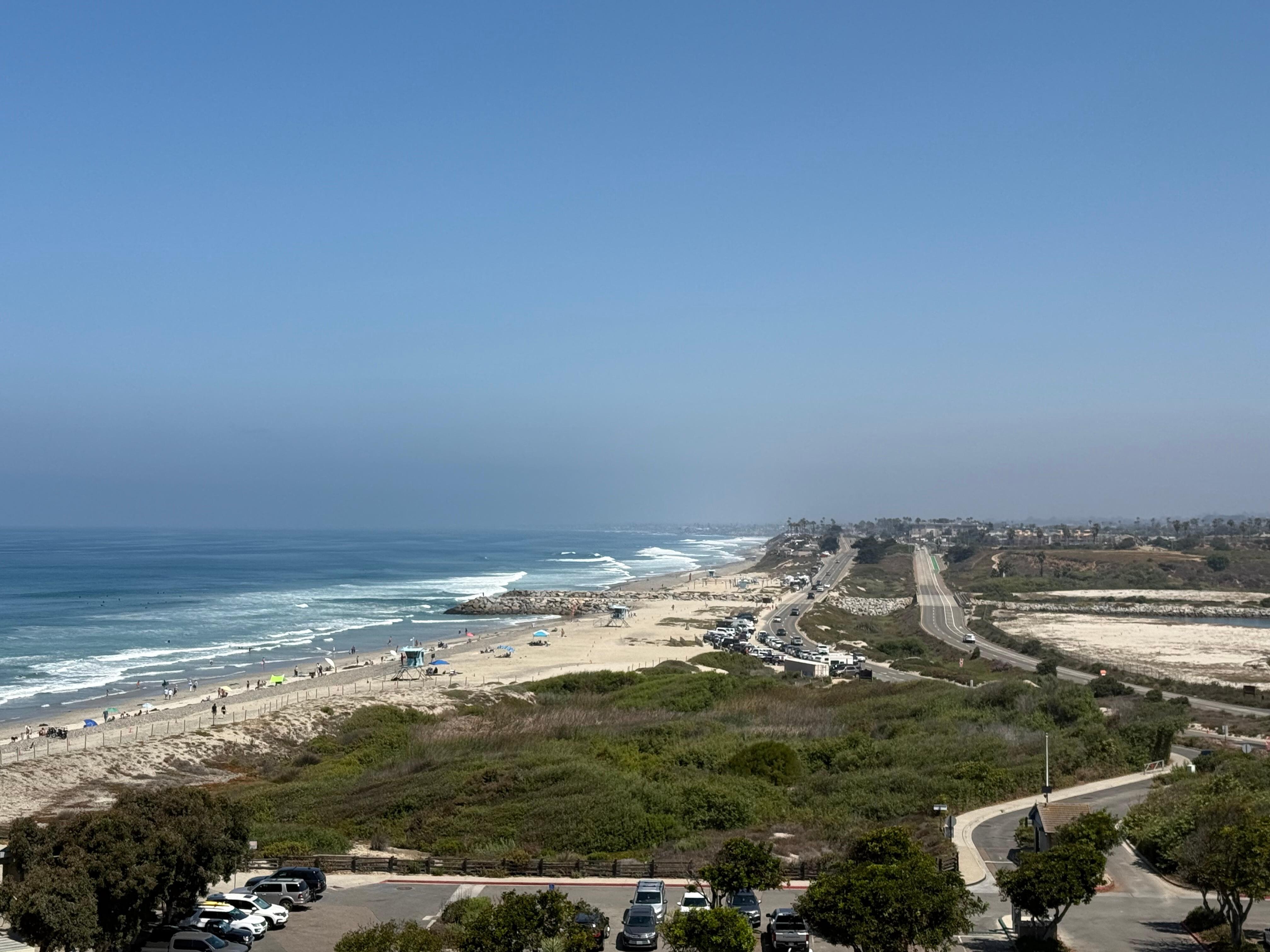 View from balcony in the coastal view room.