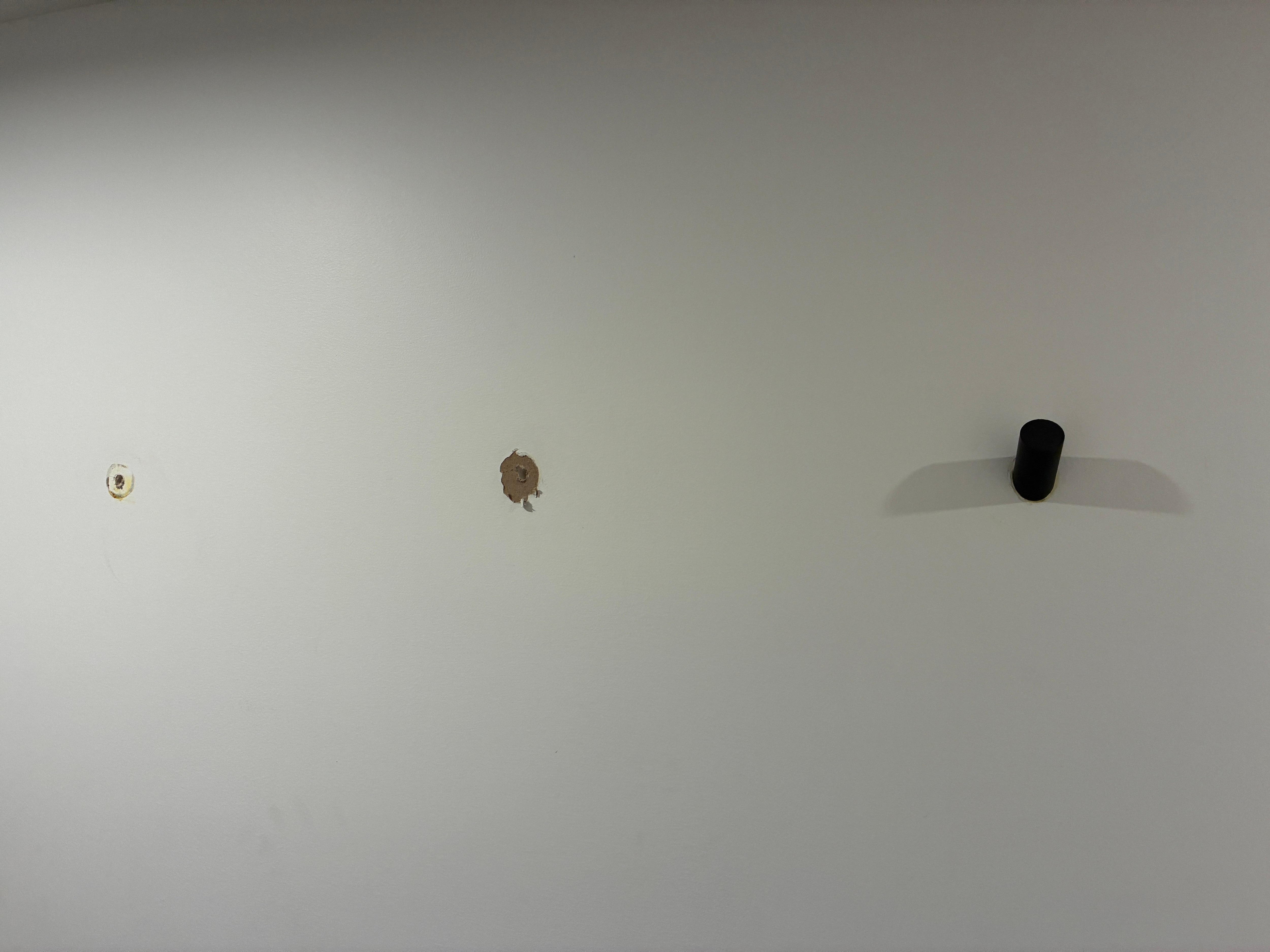 Coat hooks in the hallway broken off