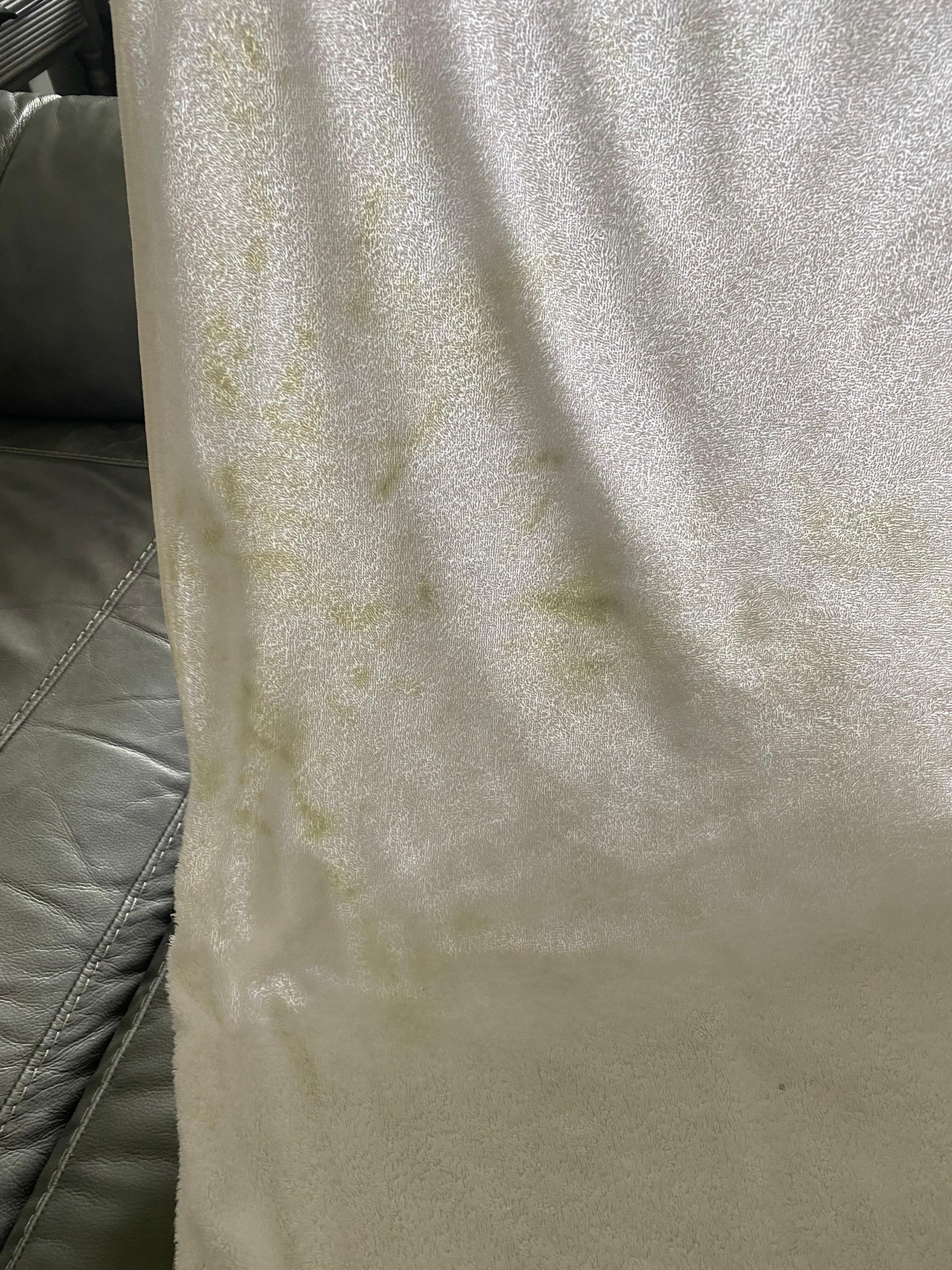 Stained towel