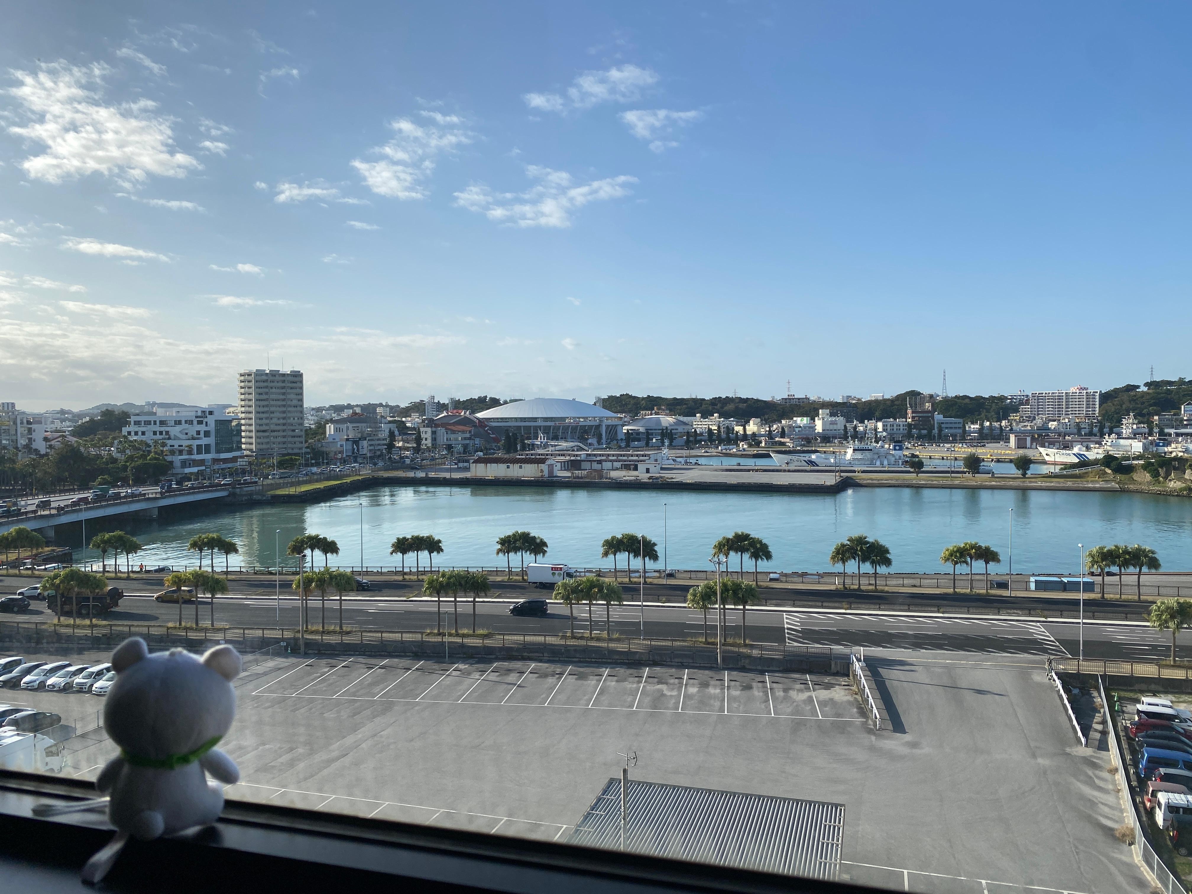 広い部屋からの眺め　朝