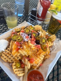 Delicious nachos from Trap Bar!
