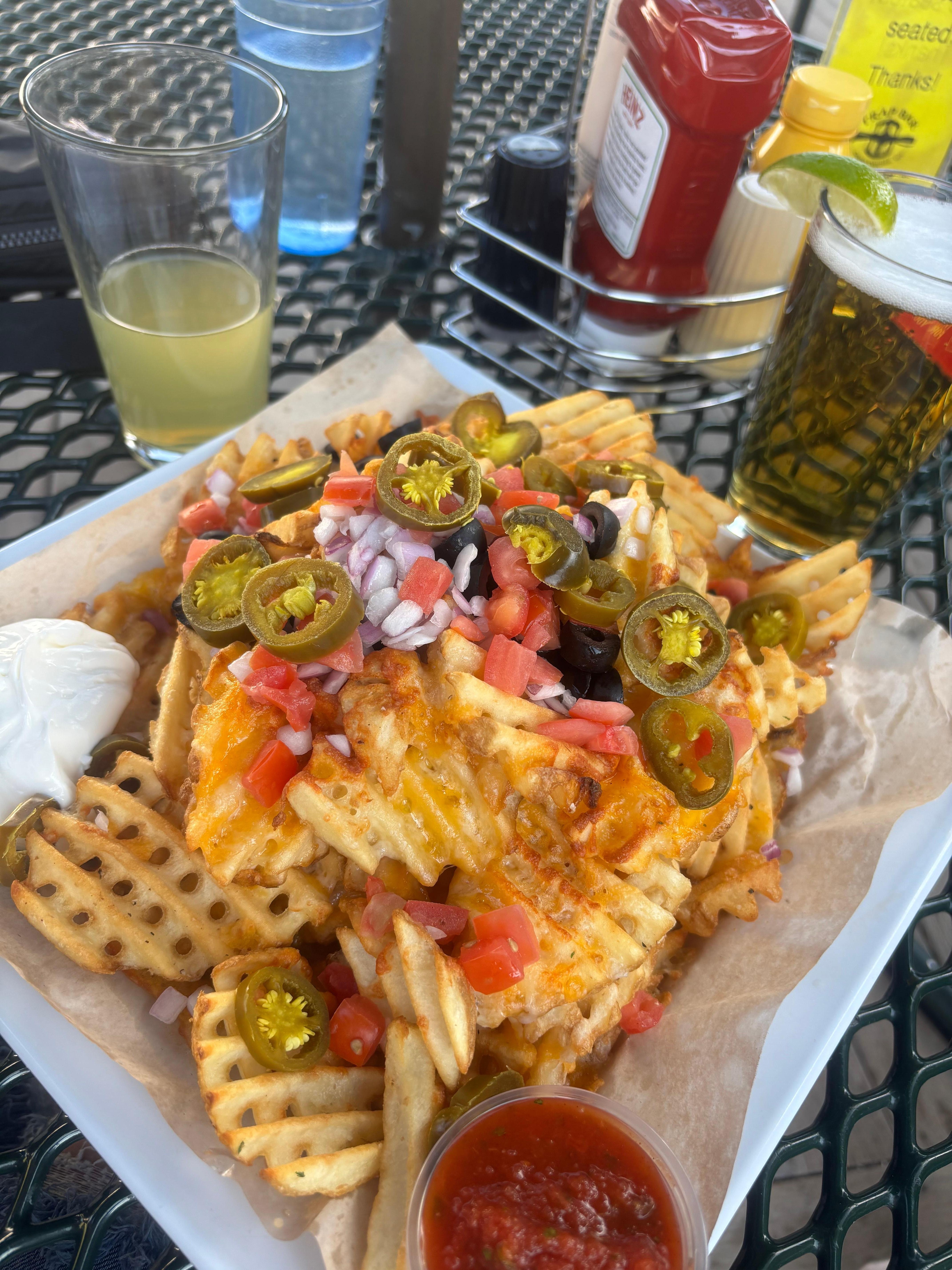Delicious nachos from Trap Bar!