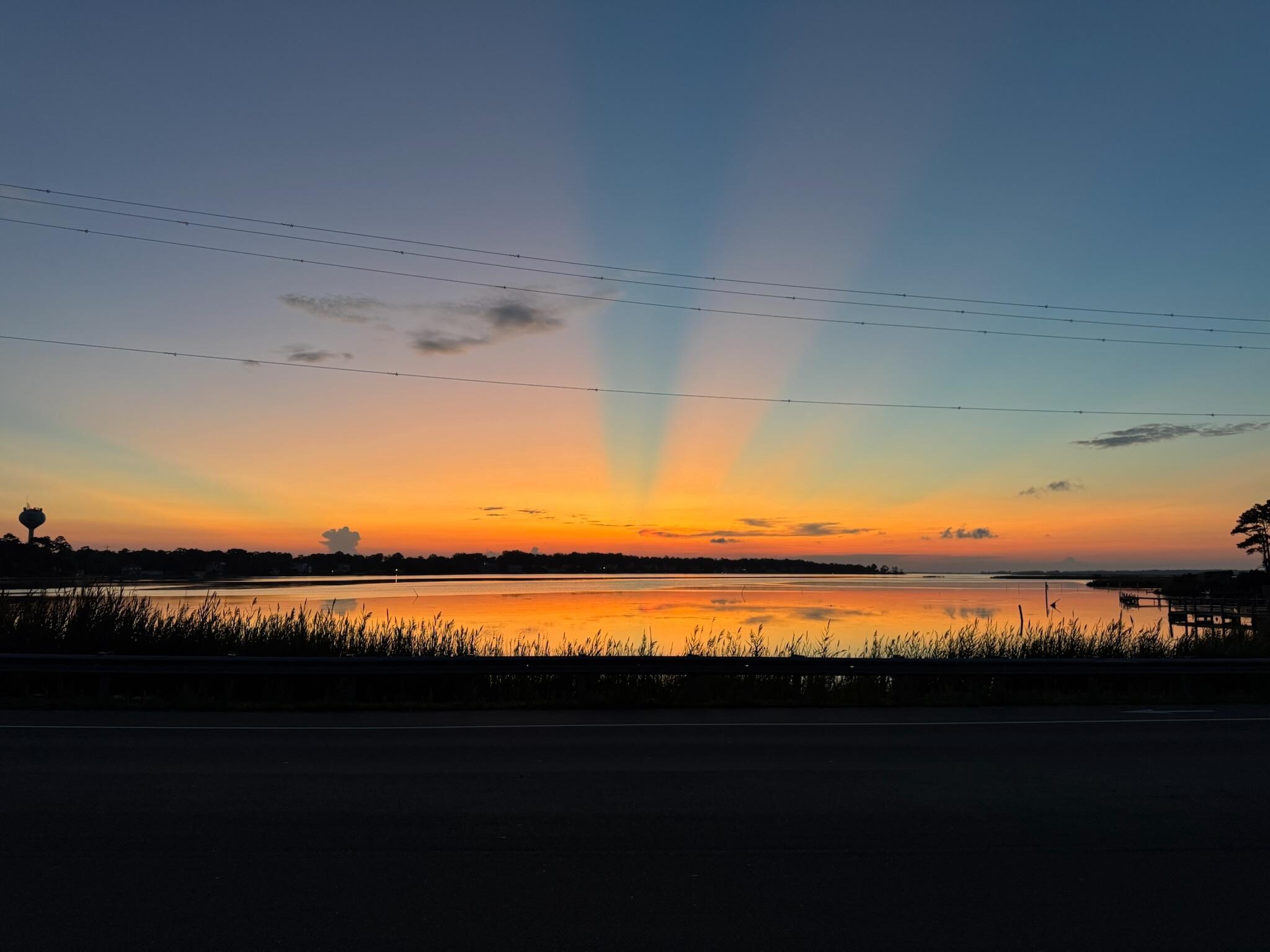 Sunset from the bridge by the house