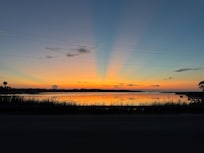 Sunset from the bridge by the house