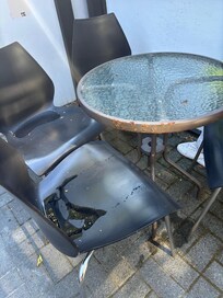 Rusted & dirty patio furniture