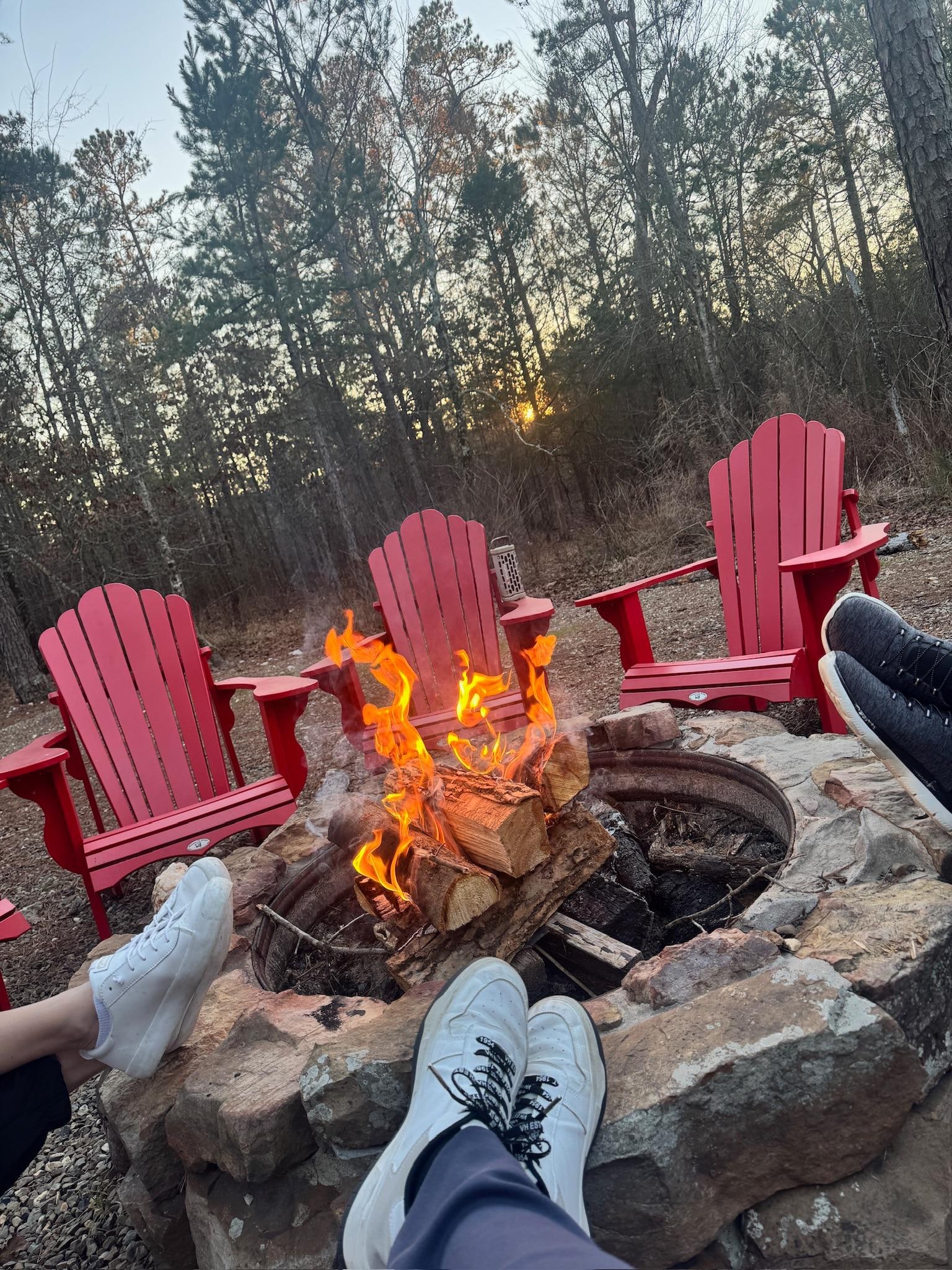 We loved sitting by the fire pit and watching the sun set. 