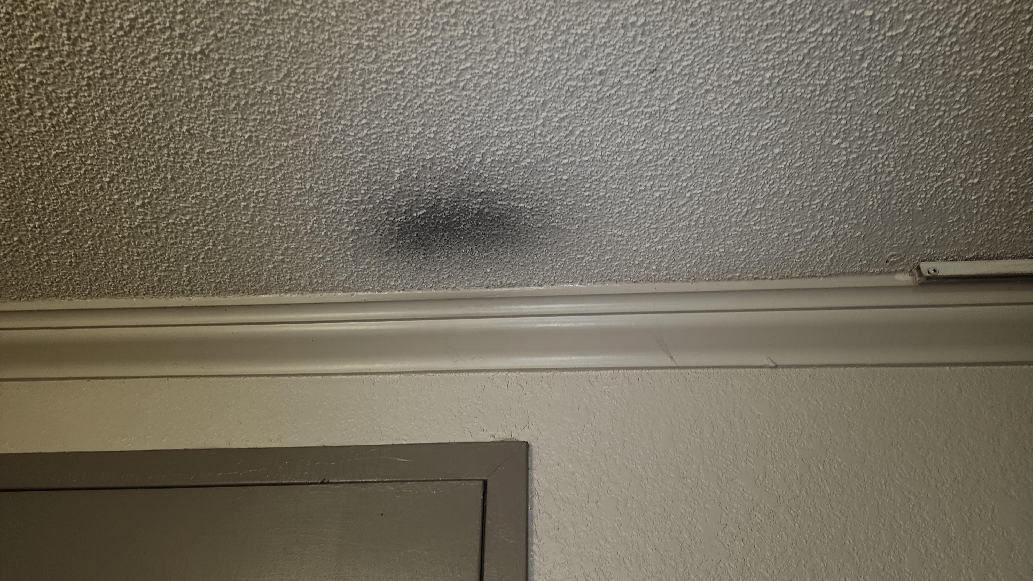 Looks like a burn spot on ceiling