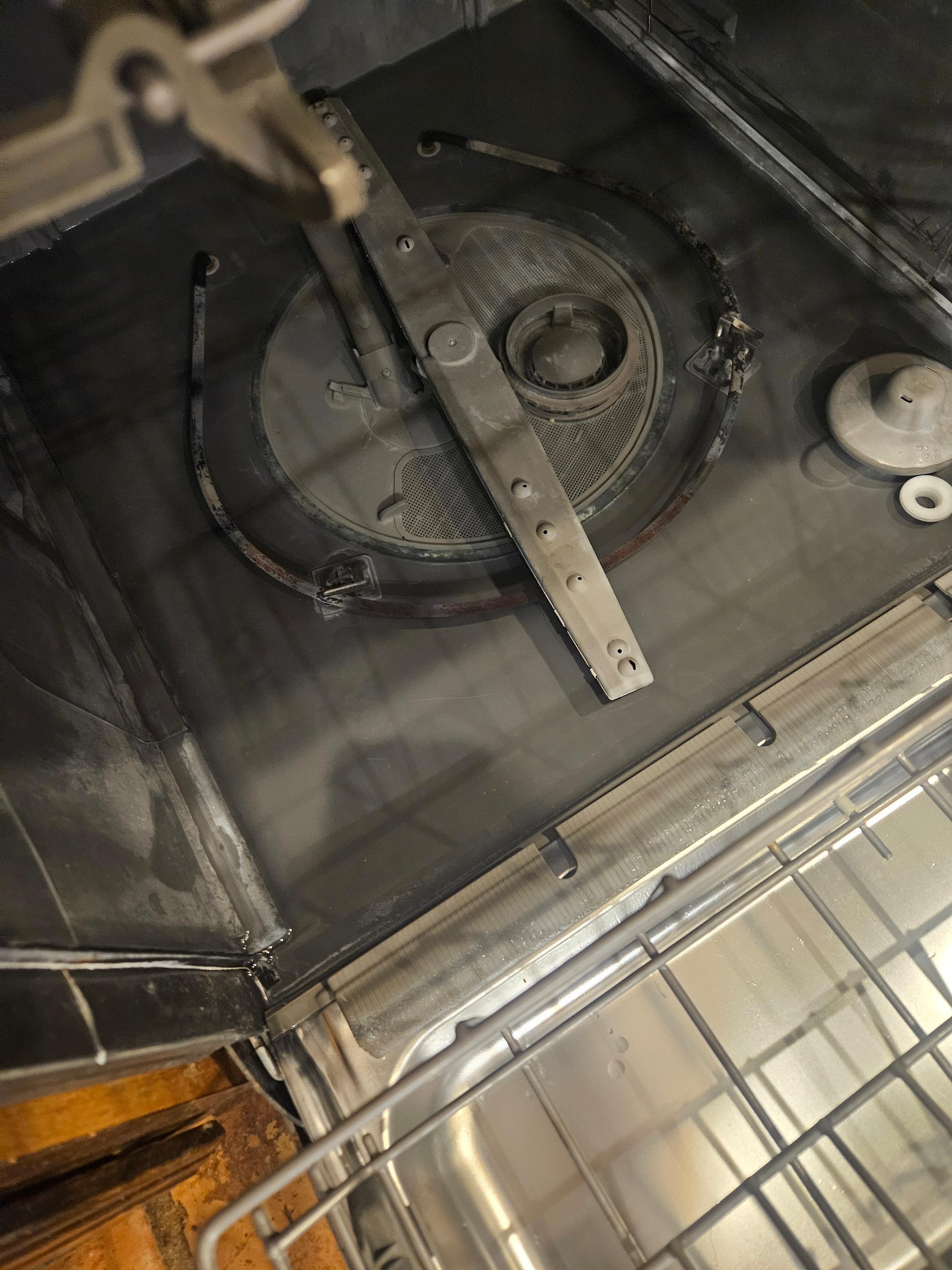 Standing water in dishwasher