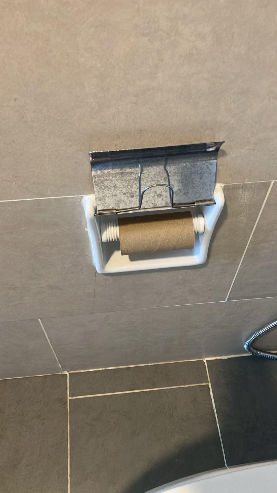 No toilet paper