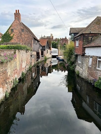 Waterway next to hotel.