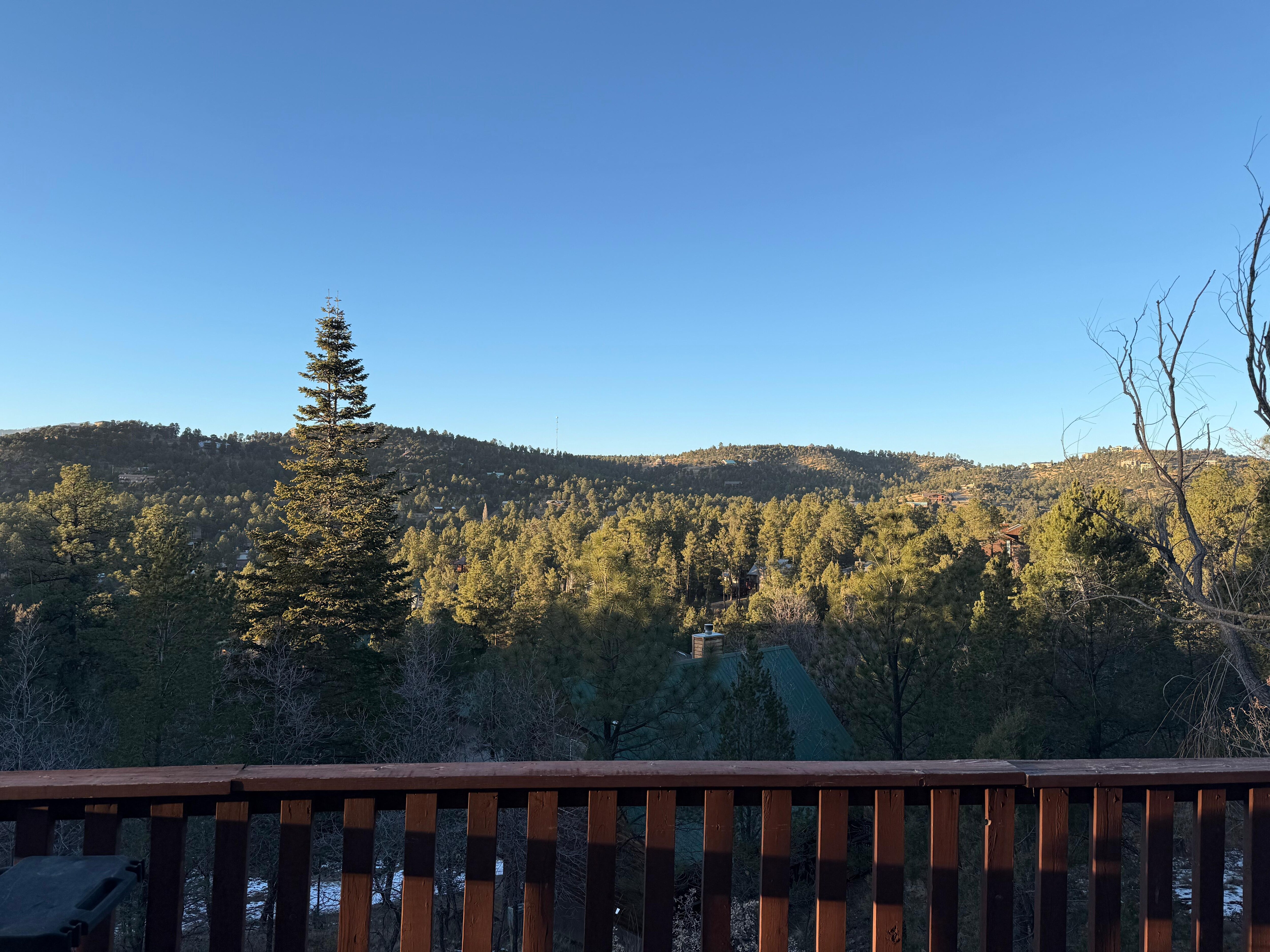 View from back deck.  Looks great at night too.