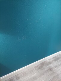 Stuff sprayed across walls