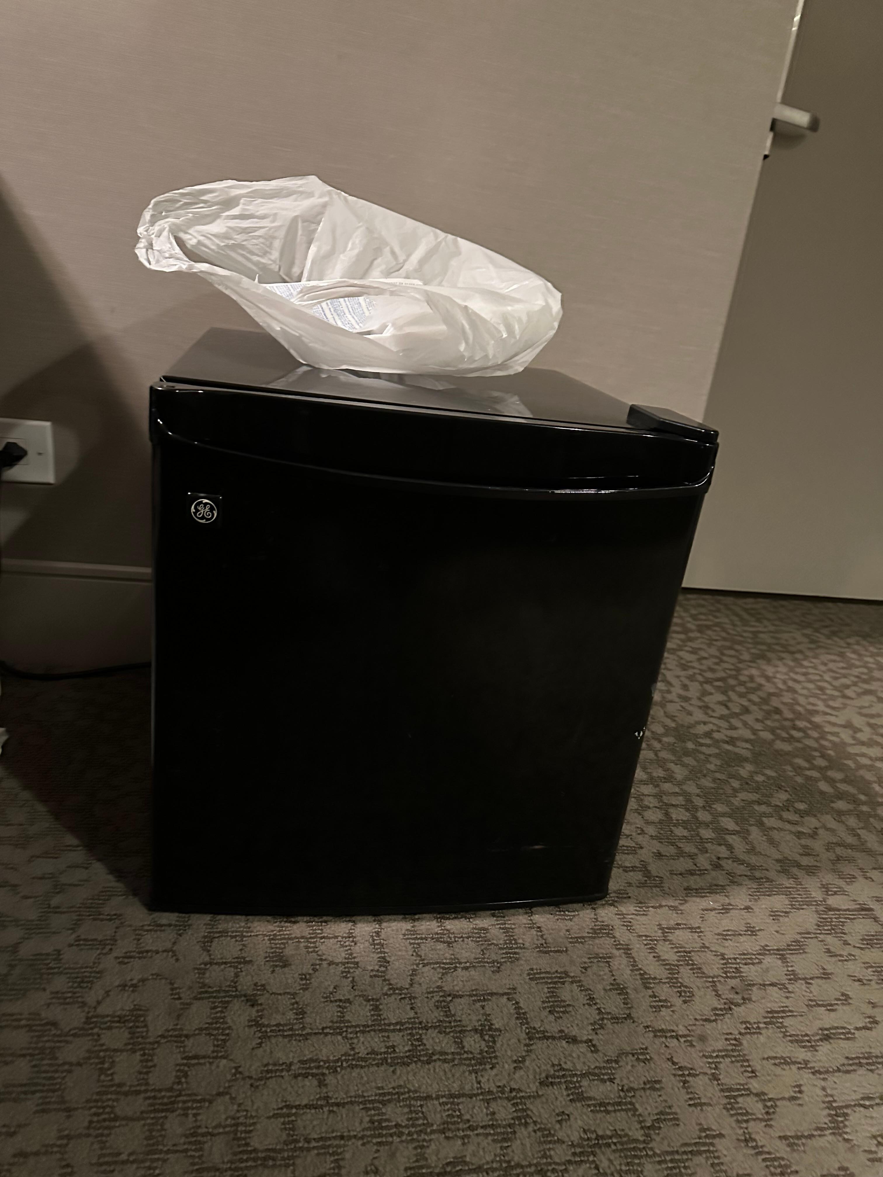 Fridge on floor 