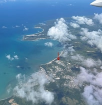 This is a this picture of this resort from the plane.