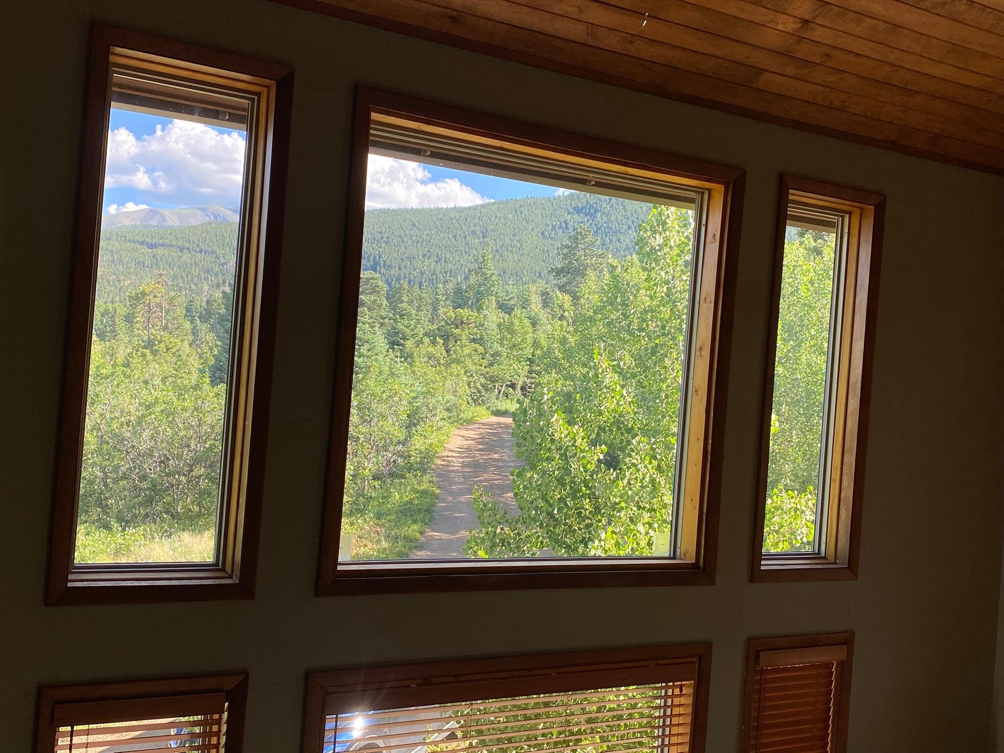 The winding road to a cozy mountain home