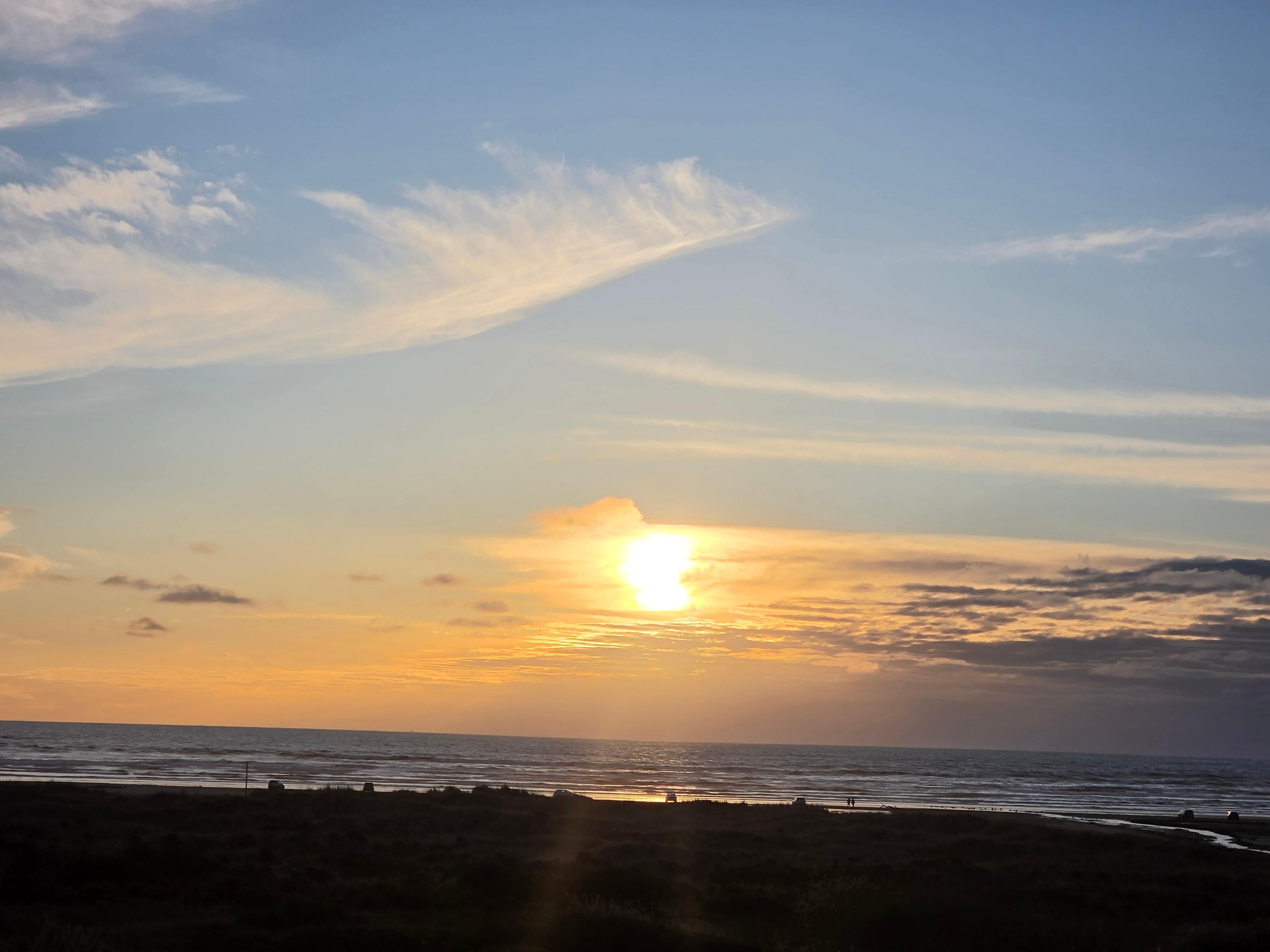 View of the sunset from our room. 