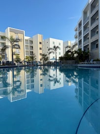 The pool has nice temperature, the hot tub is relaxing