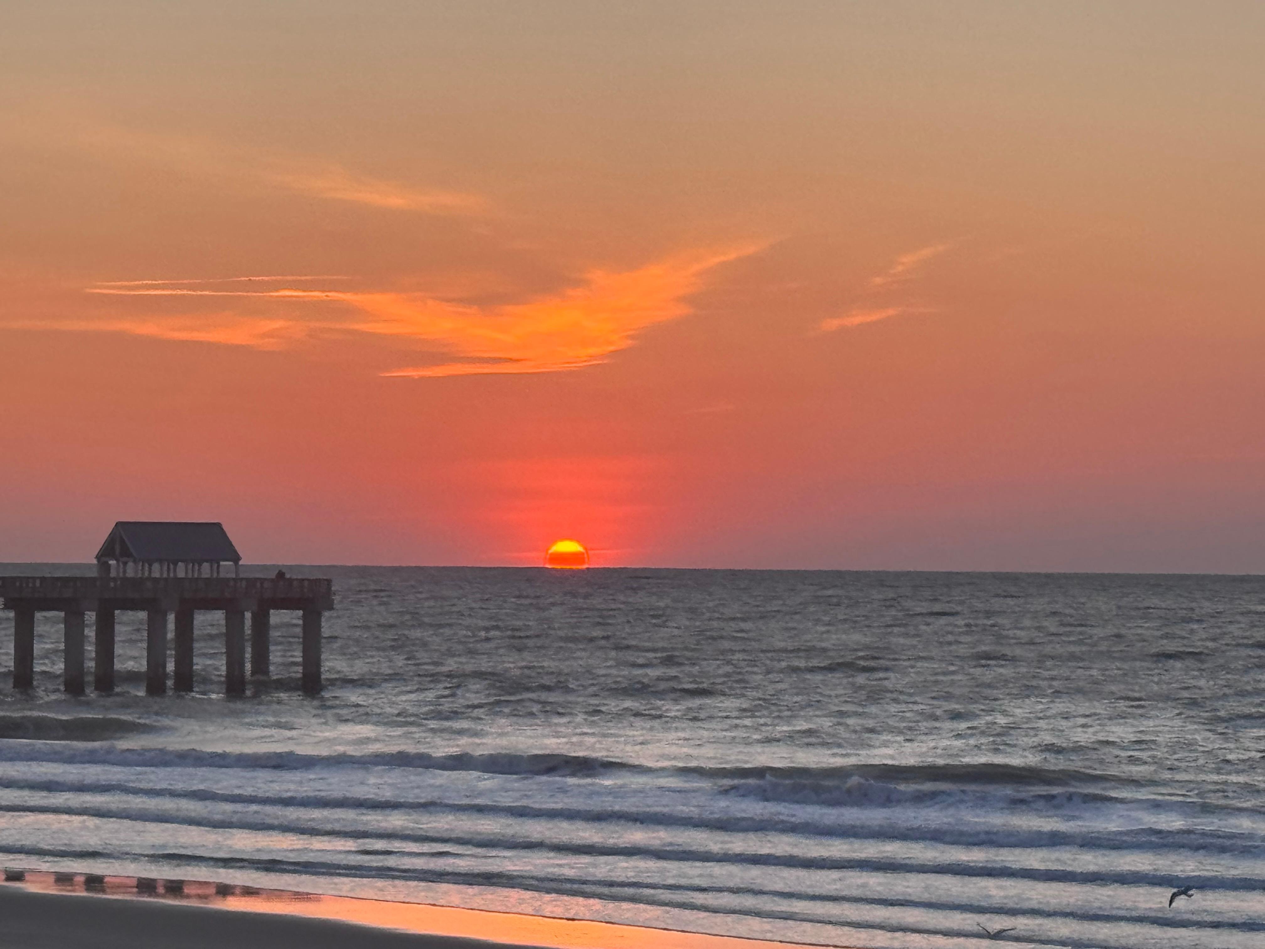 April morning sunrise view