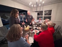 Enjoying our family dinner