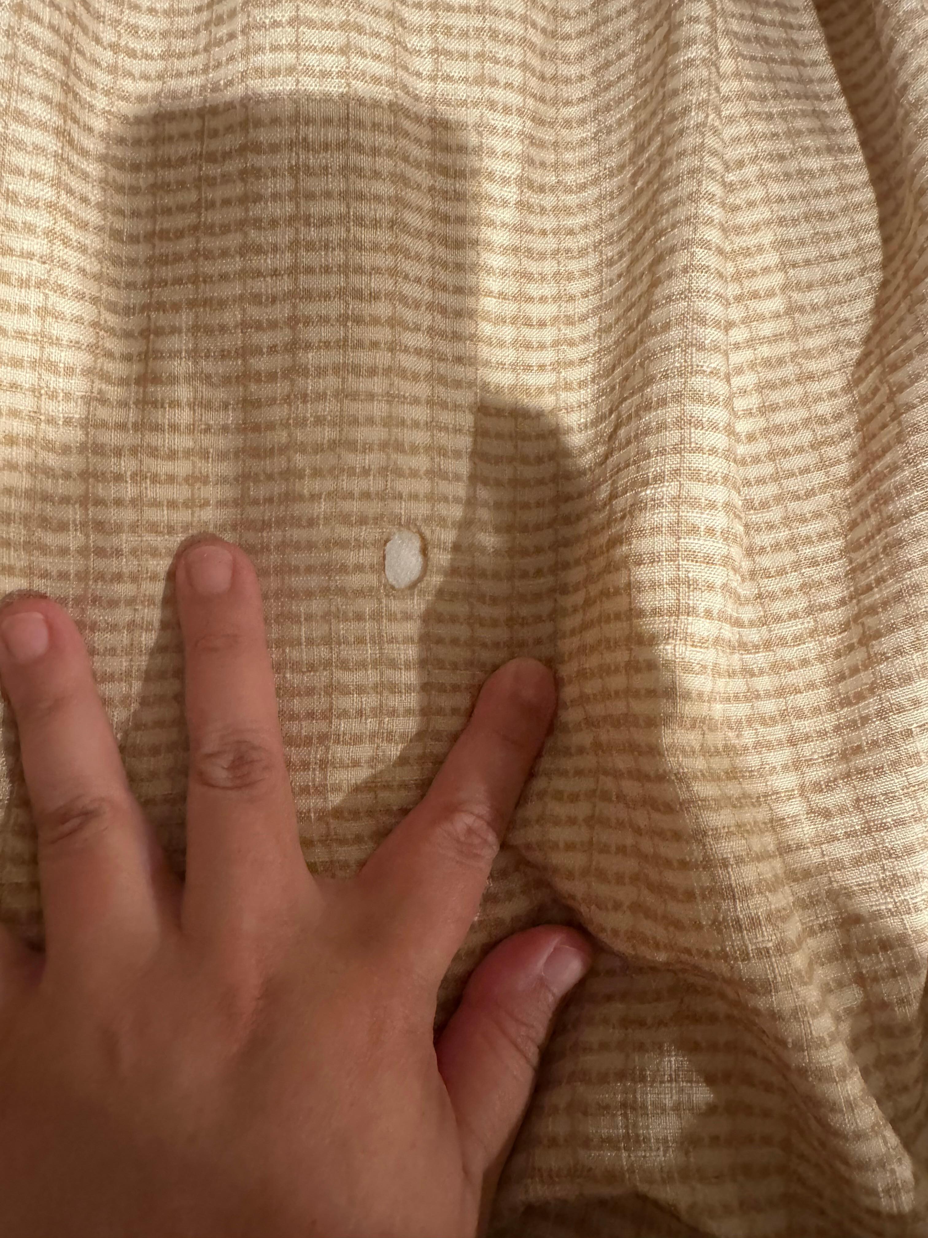 We noticed there was cigarette burns on the bed sheets!