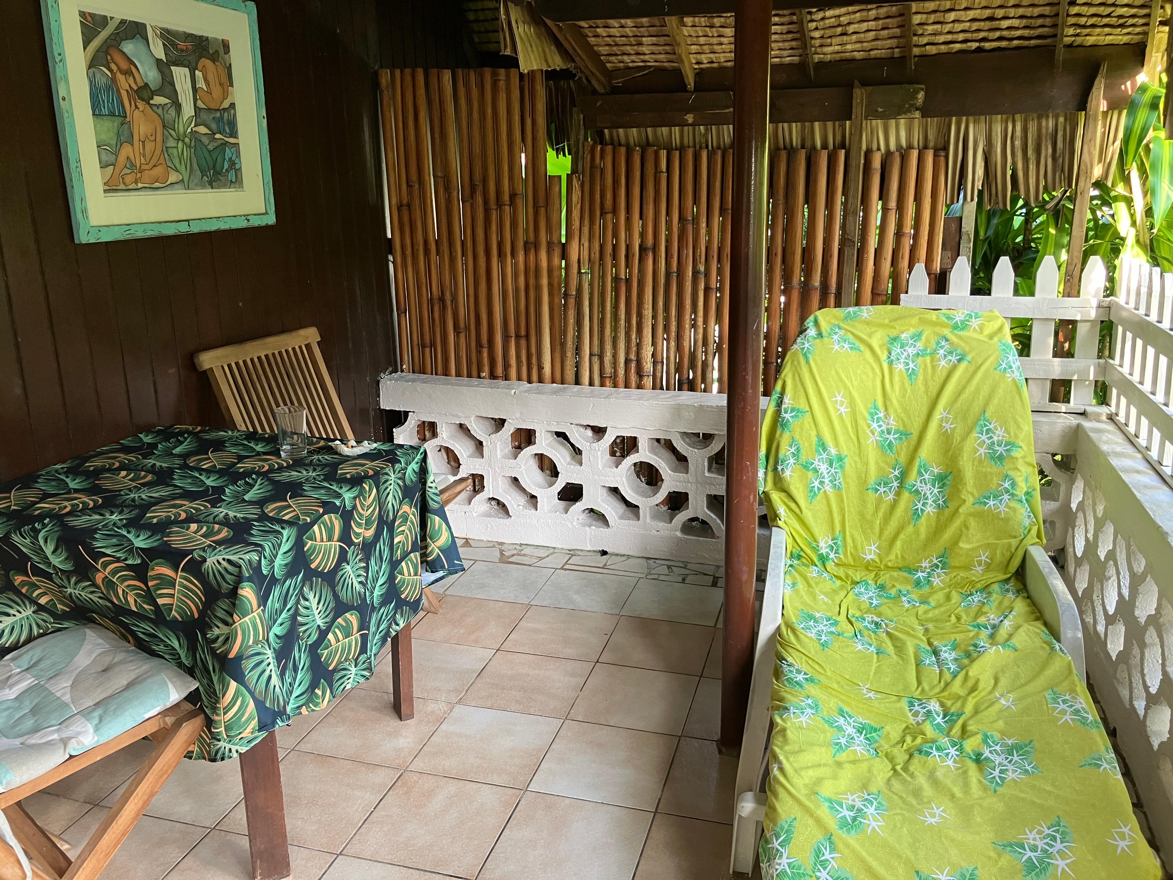 Terrasse du bungalow 