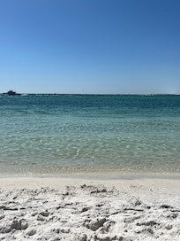 Feet from condo building