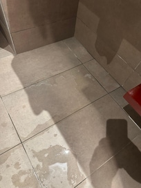 Watter all over in bathroom