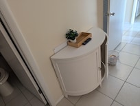 Whatever this cabinet is called it can't close the door. As soon as you do it pops back open