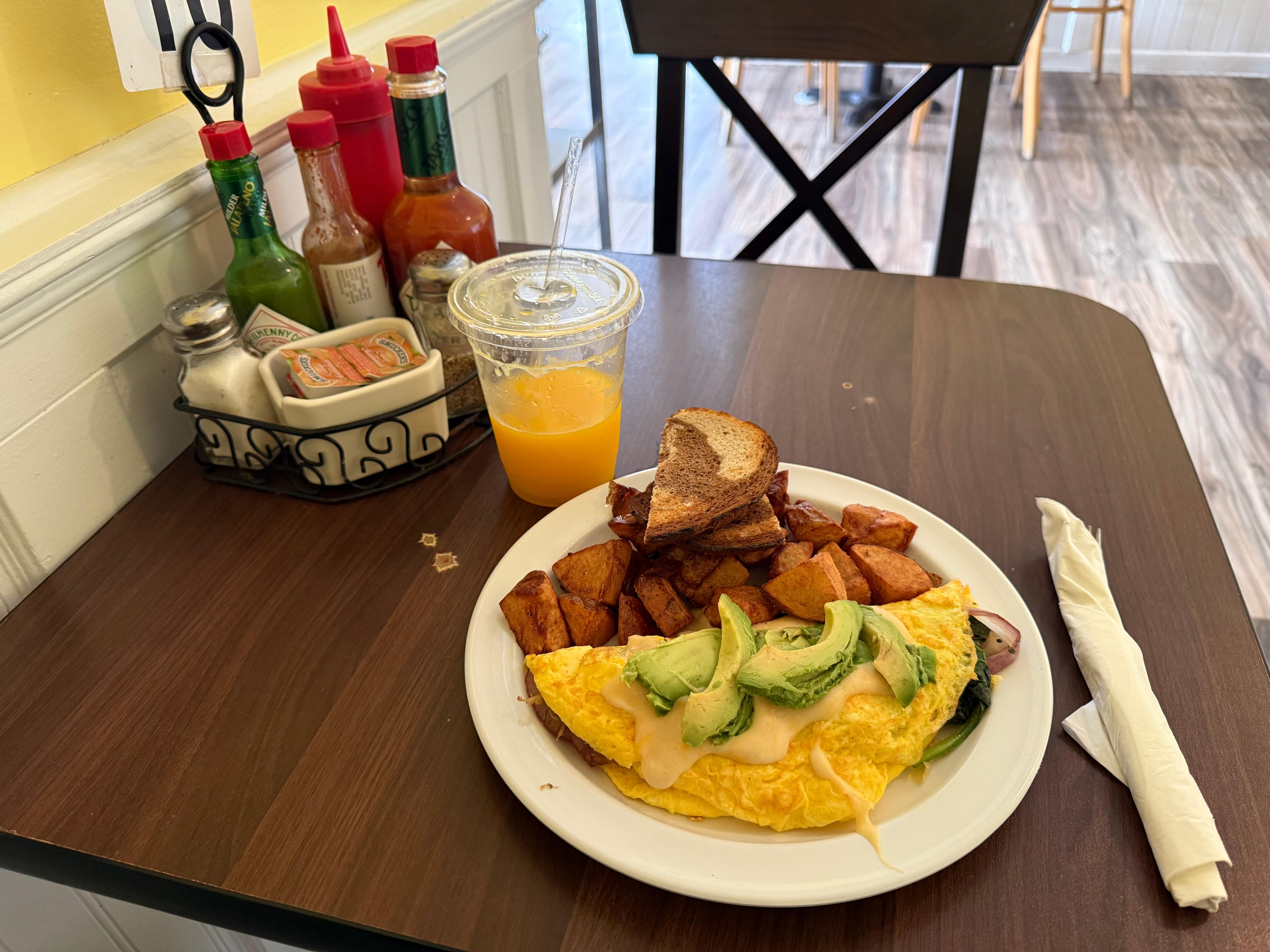 Perfect Avocado + Crab omelette from Nextdoor at The Press