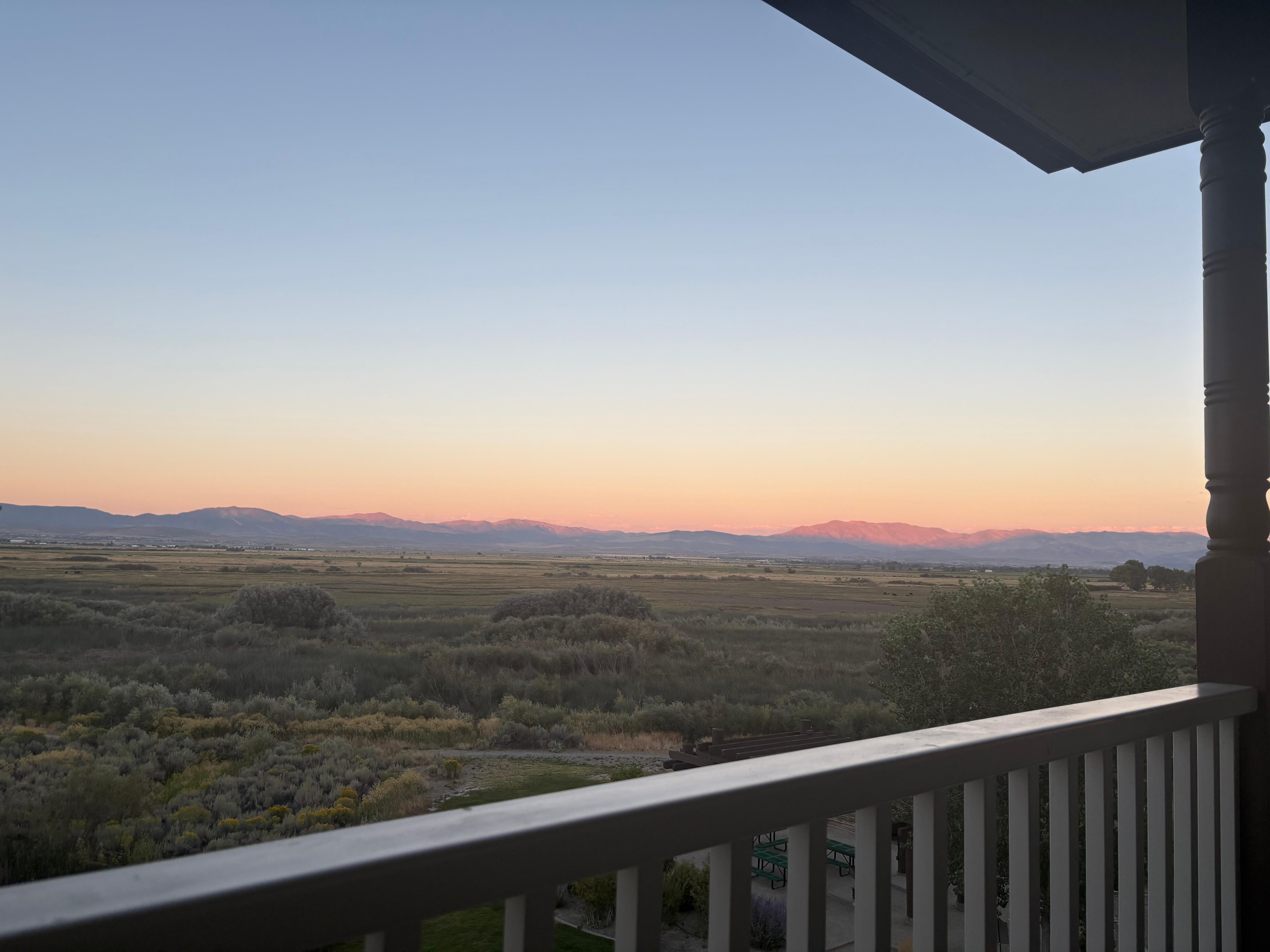 Nearing sunset, eastern view. 