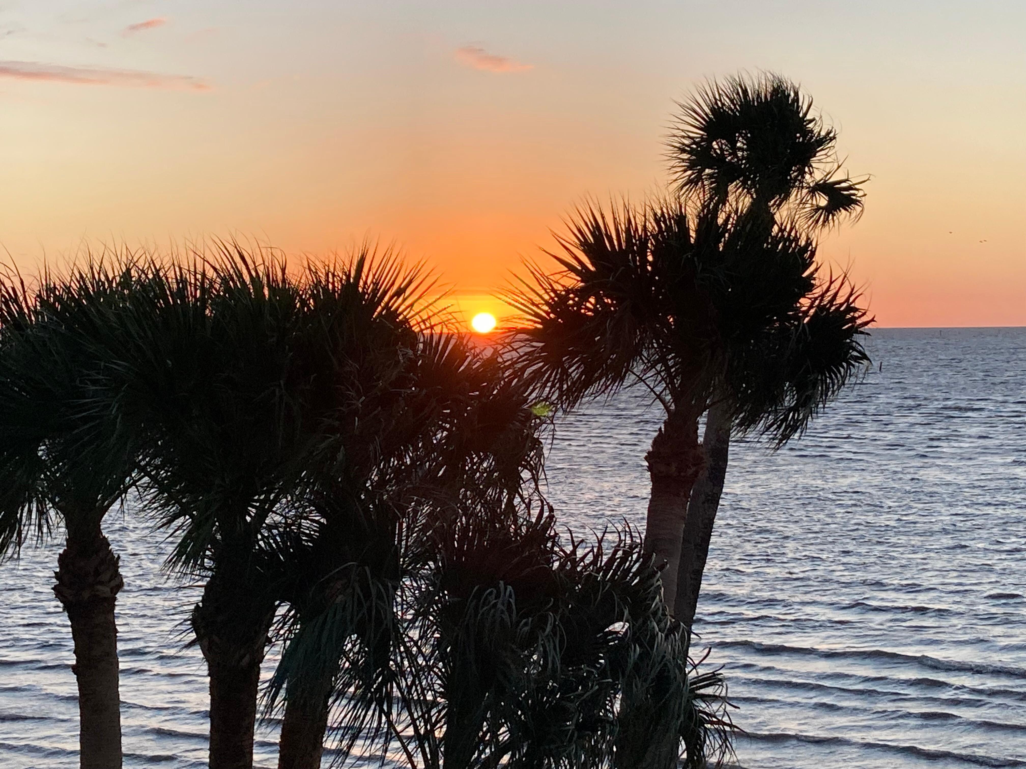 Sunrise from our balcony.