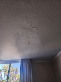 Water stain in our hotel room selling.