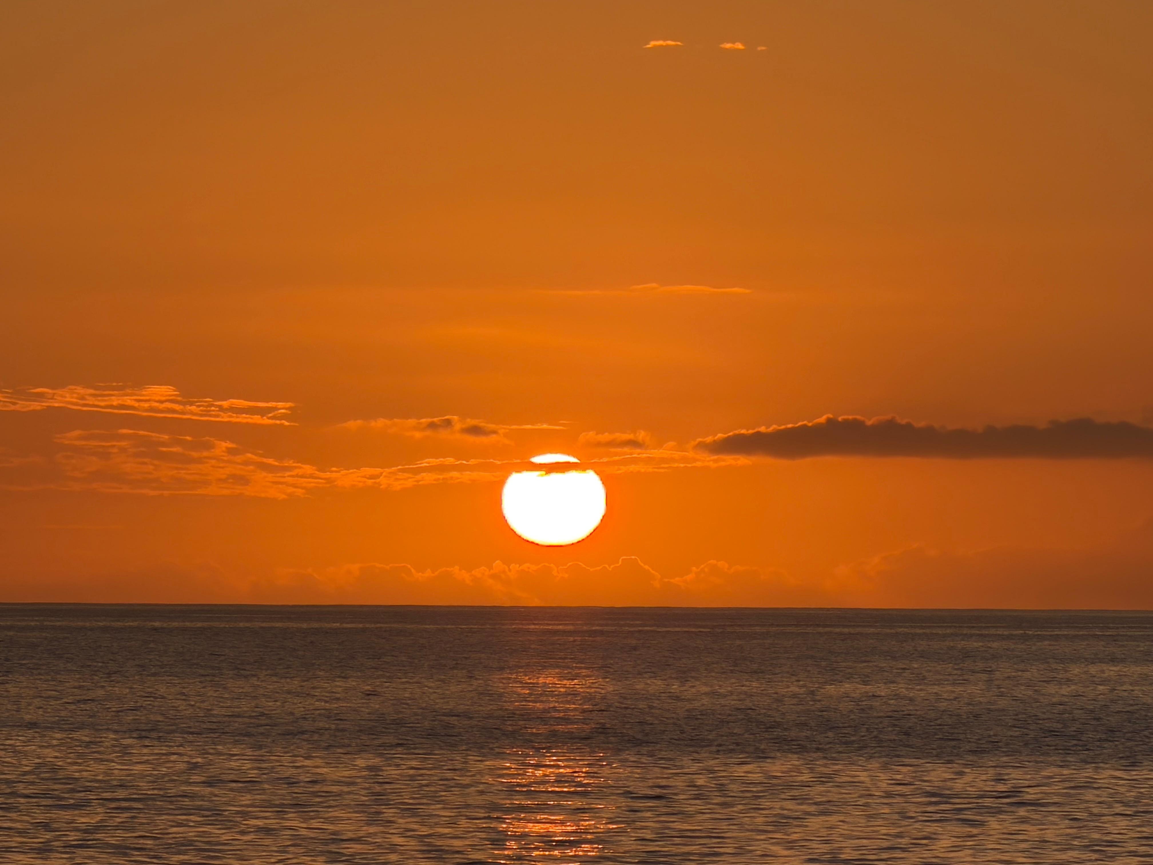 Sunset from the beach across the street