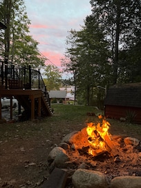 Fire in the evening