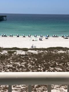 The beach view from the balcony 