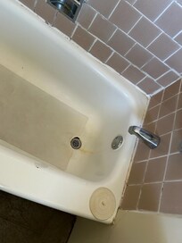Moldy tile in the shower