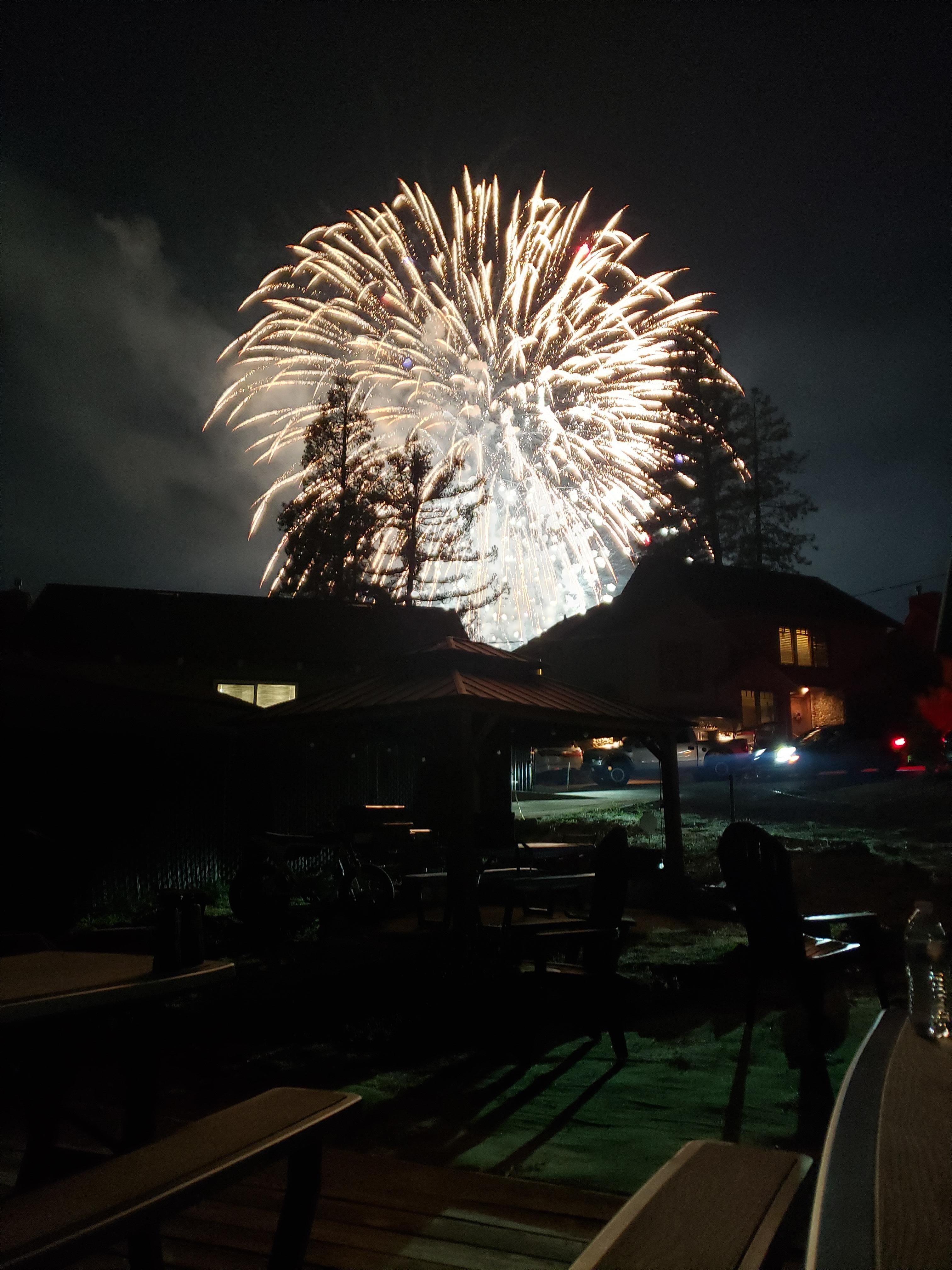 Fireworks right behind us.