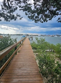 The dock at the house has beautiful views