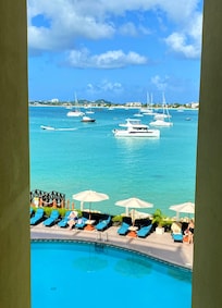 From a window at the resort.