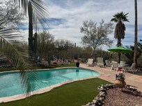 Beautiful pool guests are welcome to use in backyard of owner’s home across driveway
