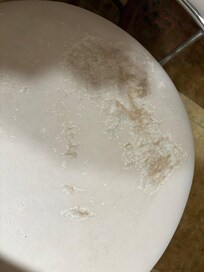 One of 2 bar stools. Both with similar disrepair