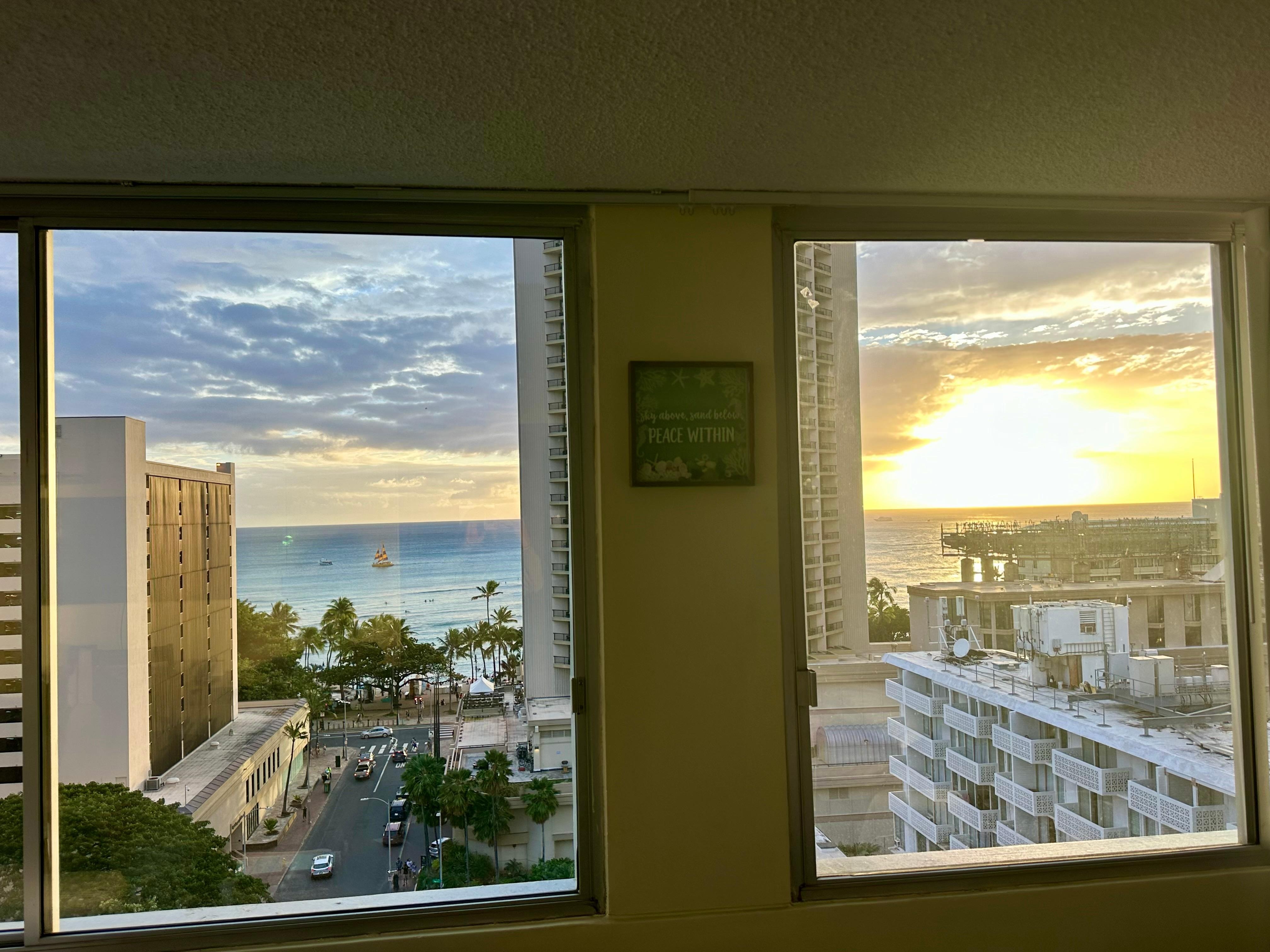 View from room. Even more ocean visible through other windows. 