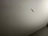 Plaster/paint on the ceiling