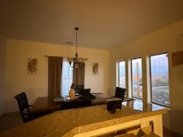 spacious kitchen and dining room