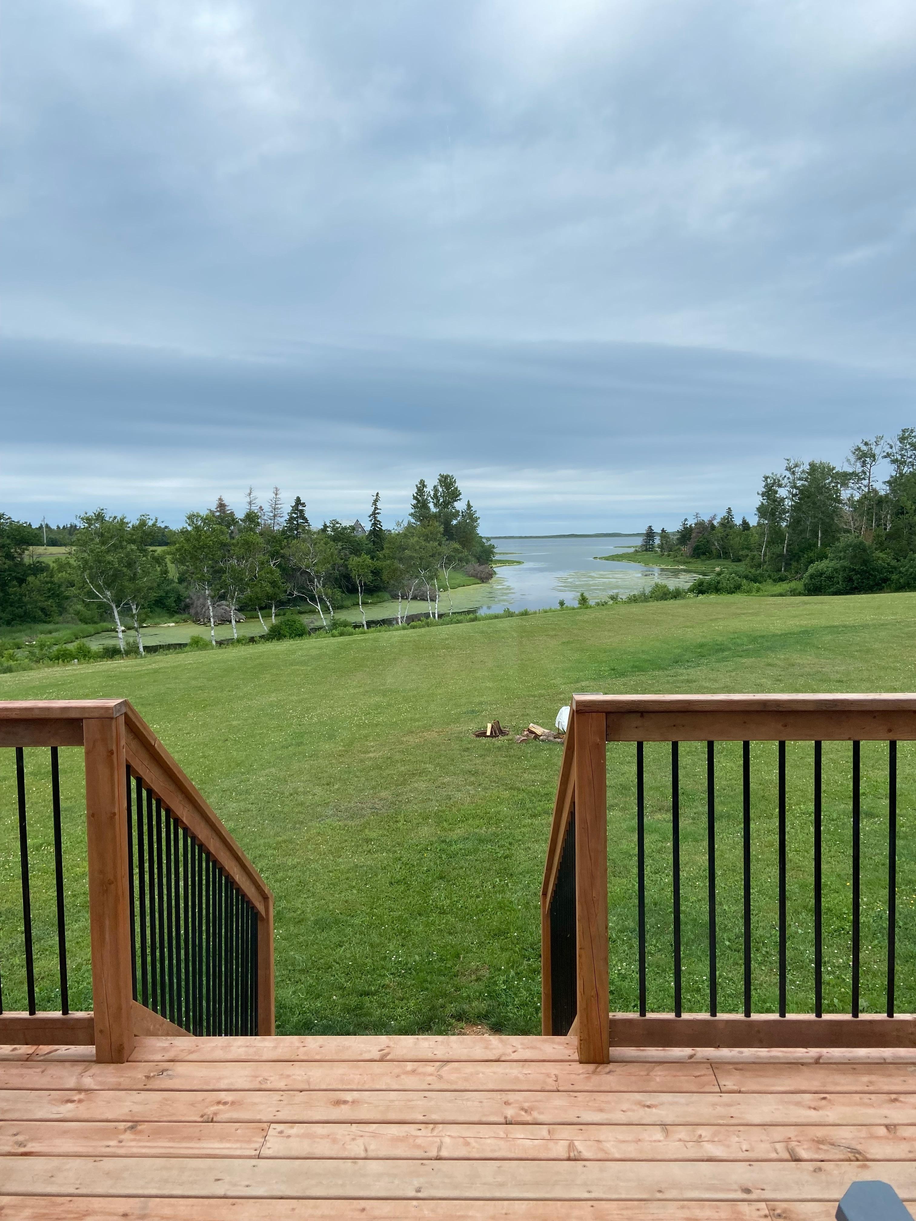 Cabin #1 view of backyard 