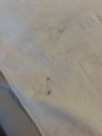 Blood stains on a towel